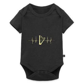 Harfe - Baby Premium Kurzarmbody - Schwarz - Vorne