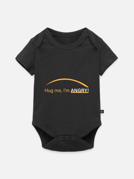 Umarme mich, ich bin wütend! - Baby Premium Kurzarmbody - Schwarz