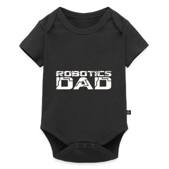 Father Men Build Robot Droid Builder Robotics Dad - Baby Premium short-sleeve bodysuit - black - Front