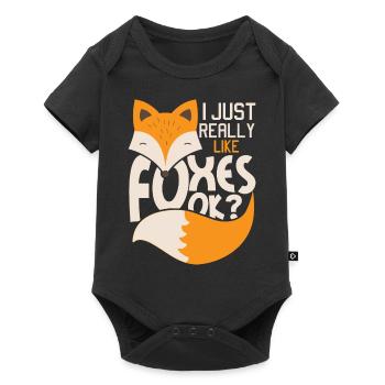 I Just Really Like Foxes Ok? - Fox fan owner - Baby Premium short-sleeve bodysuit - black - Front