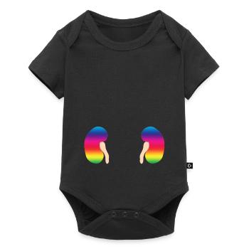 Idée cadeau humain de rein d'organe coloré - Body à manches courtes Premium Bébé - noir - Devant