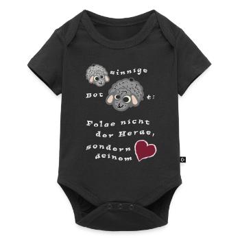 Folge nicht der Herde sondern deinem Herz - Baby Premium Kurzarmbody - Schwarz - Vorne
