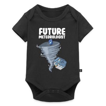 Futur météorologue - Body à manches courtes Premium Bébé - noir - Devant