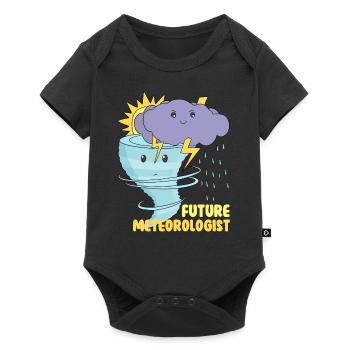 Futur météorologue - Body à manches courtes Premium Bébé - noir - Devant