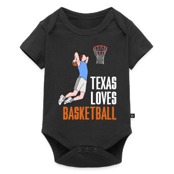 Texas basketball design for proud Texas fans - Baby Premium short-sleeve bodysuit - black - Front