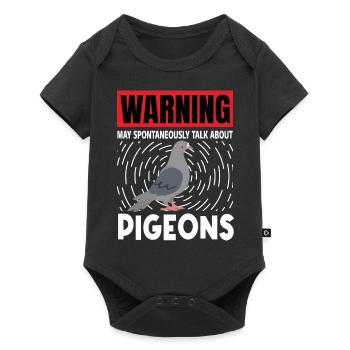 Pigeon Talk Design for Pigeon Lovers - Baby Premium short-sleeve bodysuit - black - Front