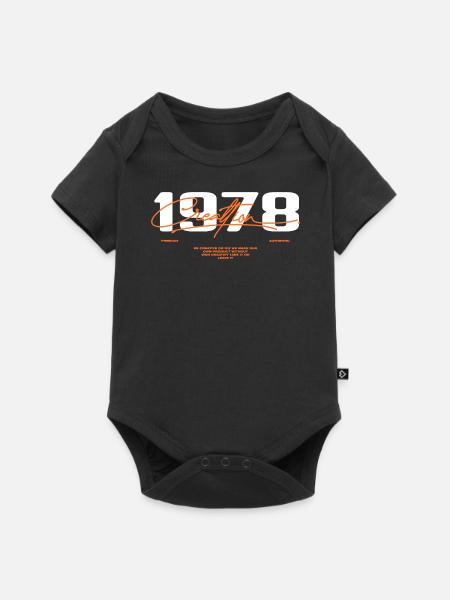 1978 Vintage Retro 1978 Geburtstagsgeschenk 1978 - Baby Premium Kurzarmbody - Schwarz