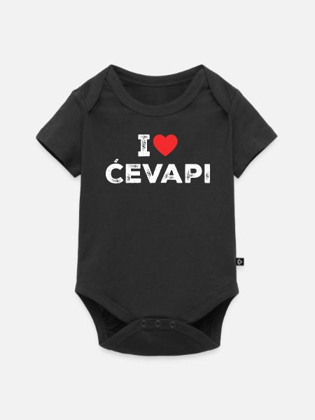 I Love Cevapi - I Heart Cevapi - Balkan Food - Body à manches courtes Premium Bébé - noir