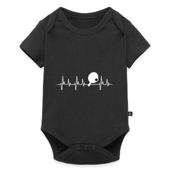 Tischtennis, volley, herzschlag, Pingpong, - Baby Premium short-sleeve bodysuit - black - Front