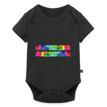 Rainbow Regenbogen Pride Homosexual Kleidung Mann - Baby Premium Kurzarmbody - Schwarz - Vorne