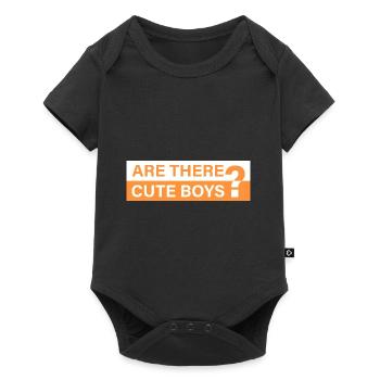 Y a-t-il des mecs mignons? - Body à manches courtes Premium Bébé - noir - Devant