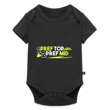 1. pref top 2. pref mid - Baby Premium Kurzarmbody - Schwarz - Vorne