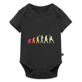 Human Evolution Guitar Band Retro Vintage - Body à manches courtes Premium Bébé - noir - Devant
