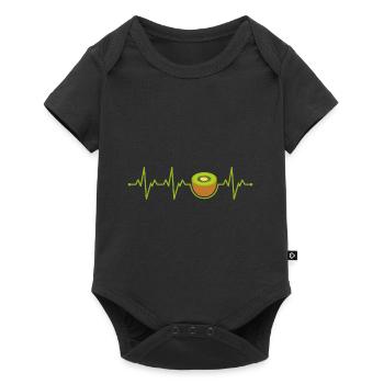 Kiwi - Baby Premium Kurzarmbody - Schwarz - Vorne