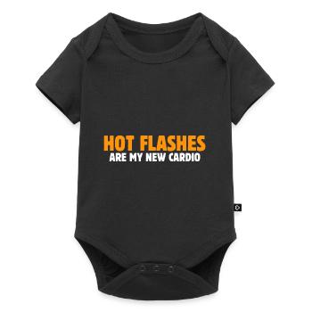 Les bouffées de chaleur sont mes nouveaux cardio-sarcastiques - Body à manches courtes Premium Bébé - noir - Devant