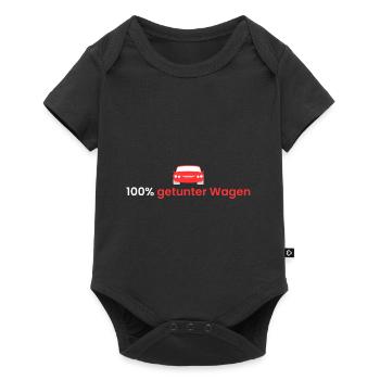 100% getunter Wagen - Baby Premium Kurzarmbody - Schwarz - Vorne