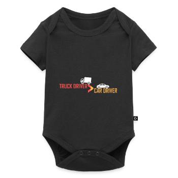 Chauffeurs de camion > conducteurs de voiture - Body à manches courtes Premium Bébé - noir - Devant