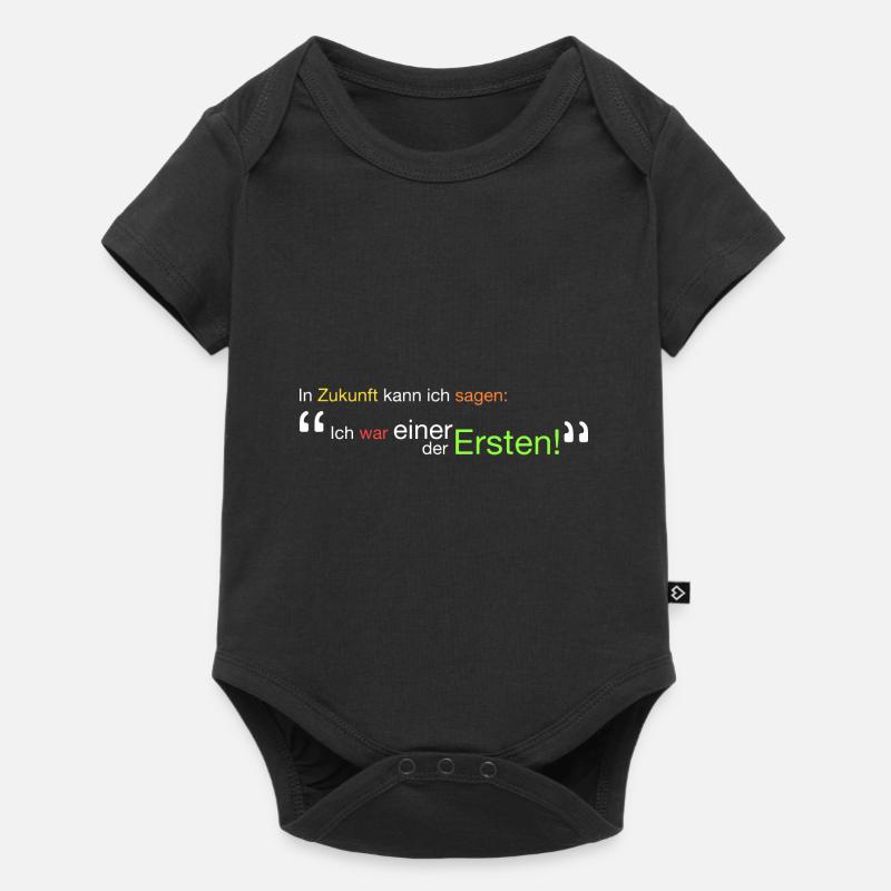 " Ich war einer der Ersten!" - Baby Premium Kurzarmbody - Schwarz