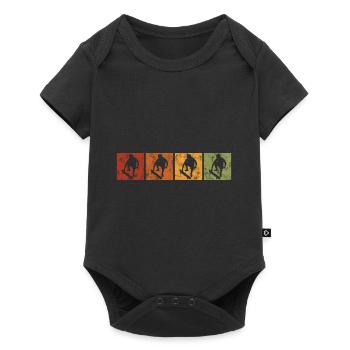 Skateboarder Skateboard Skater Skate Skateing - Baby Premium Kurzarmbody - Schwarz - Vorne