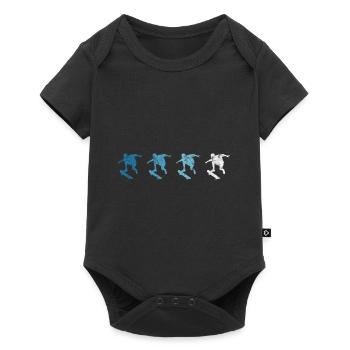 Skateboard Skateboarder Skater Skate Skateing - Body à manches courtes Premium Bébé - noir - Devant