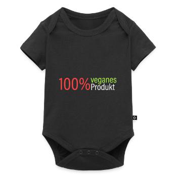 100% veganes Produkt - Baby Premium Kurzarmbody - Schwarz - Vorne