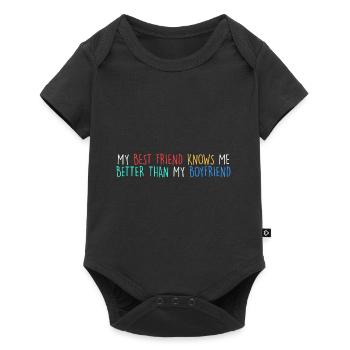 My best friend better than my boy - Baby Premium short-sleeve bodysuit - black - Front
