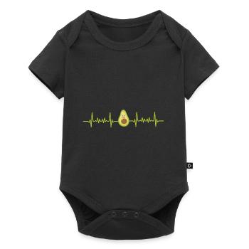 The beat of the heart is avocado, it is ADVOCAT - Baby Premium short-sleeve bodysuit - black - Front