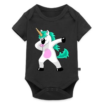 Unicorn Dabbing Unicorn Dab Gift Idea - Baby Premium short-sleeve bodysuit - black - Front
