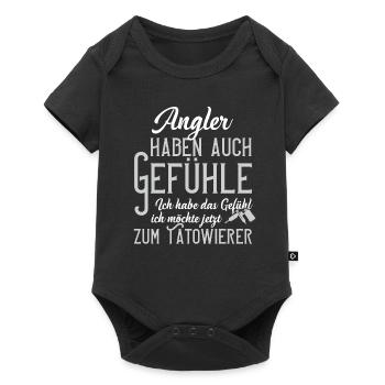 Angler Tattoo - Baby Premium Kurzarmbody - Schwarz - Vorne