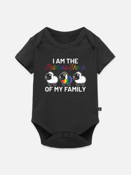 lgbt - Baby Premium Kurzarmbody - Schwarz