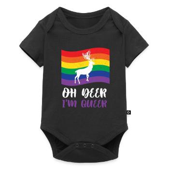 lgbt reh - Baby Premium Kurzarmbody - Schwarz - Vorne