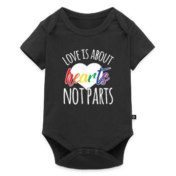 lgBT - Body à manches courtes Premium Bébé - noir - Devant