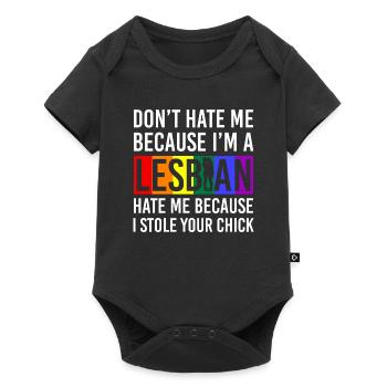 lgBT - Body à manches courtes Premium Bébé - noir - Devant