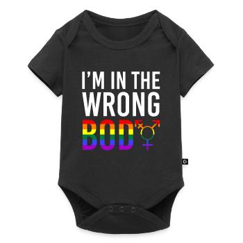 lgBT - Body à manches courtes Premium Bébé - noir - Devant