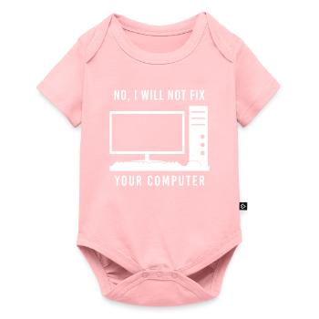 nerd - Baby Premium Kurzarmbody - Rosa - Vorne