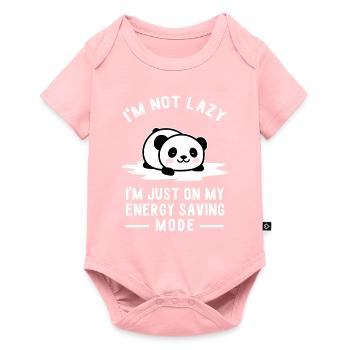 panda fatigué / somnolent / paresseux - Body à manches courtes Premium Bébé - rose - Devant