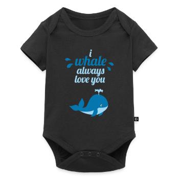 Whale whale blue whale whaling sayings funny cool - Baby Premium short-sleeve bodysuit - black - Front