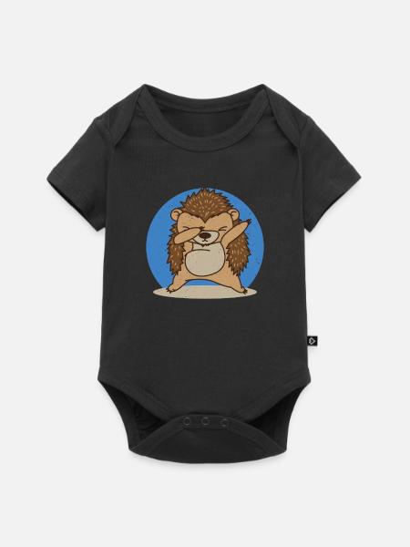 Igel - Baby Premium Kurzarmbody - Schwarz
