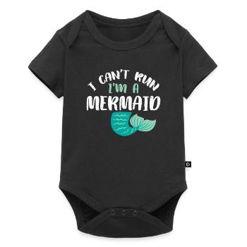Je ne peux pas courir, je suis une sirène Mermaid Beach Fin - Body à manches courtes Premium Bébé - noir - Devant