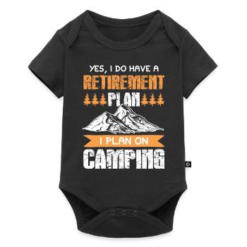 Camping camper - Baby Premium short-sleeve bodysuit - black - Front