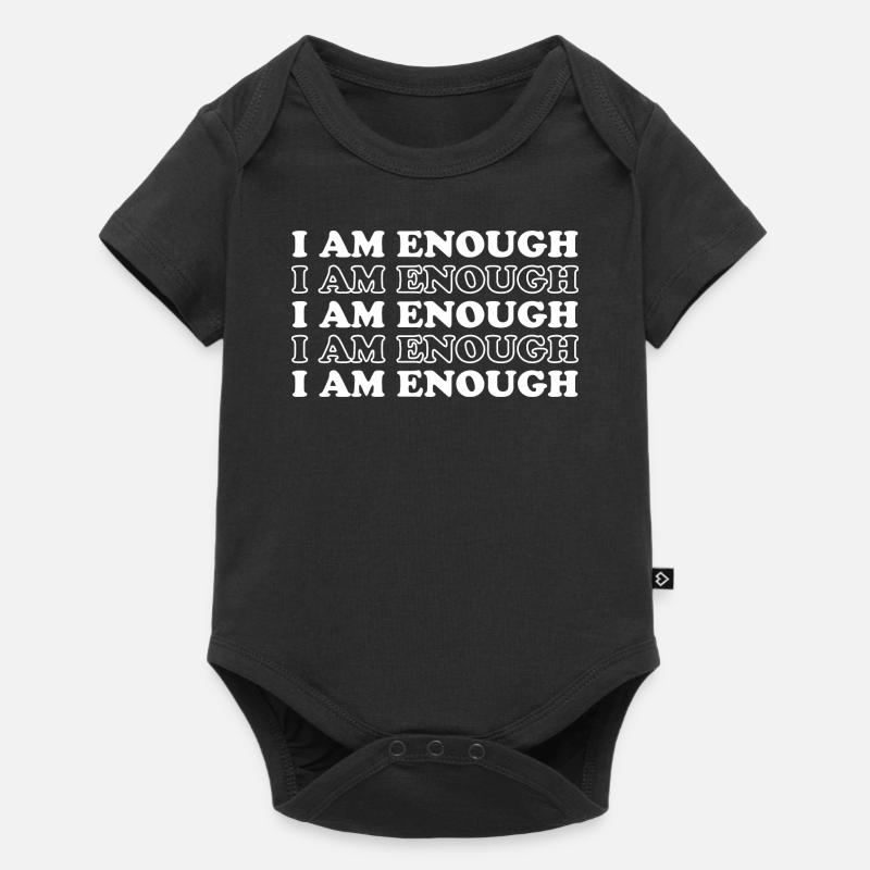 I Am Enough - Affirmation Positiv Empowerment - Baby Premium Kurzarmbody - Schwarz