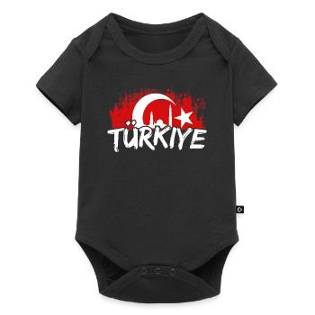 Türkiye Türkei Turkey Turkish Fußball Futbol türke - Baby Premium Kurzarmbody - Schwarz - Vorne
