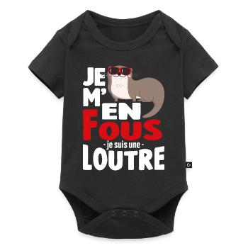 Je M'en Fous Je Suis Une Loutre Cadeau - Body à manches courtes Premium Bébé - noir - Devant