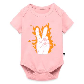 Signe de Paix - Body à manches courtes Premium Bébé - rose - Devant