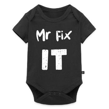 Mr Fix It - Handyman - Baby Premium Kurzarmbody - Schwarz - Vorne