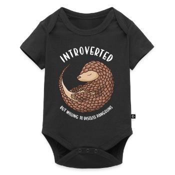 Introverti mais prêt à discuter des pangolins - Body à manches courtes Premium Bébé - noir - Devant