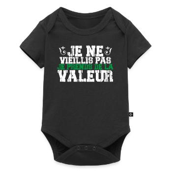 Je ne vieillis pas cadeau - Body à manches courtes Premium Bébé - noir - Devant