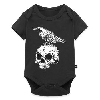 Skull Skull Horror Squelette Halloween Métal - Body à manches courtes Premium Bébé - noir - Devant