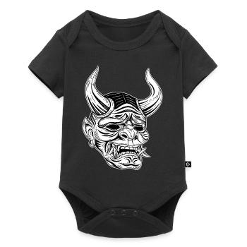 Skull Skull Horror Skeleton Halloween Geisha - Baby Premium short-sleeve bodysuit - black - Front
