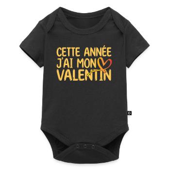 Copain Magnifique Humour Couple mon valentin amour - Body à manches courtes Premium Bébé - noir - Devant